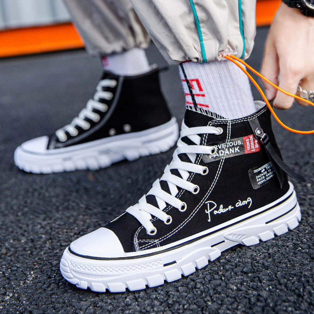 High-Top Canvas Platform Sneakers Zuri Lou