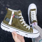 High-Top Canvas Platform Sneakers Zuri Lou