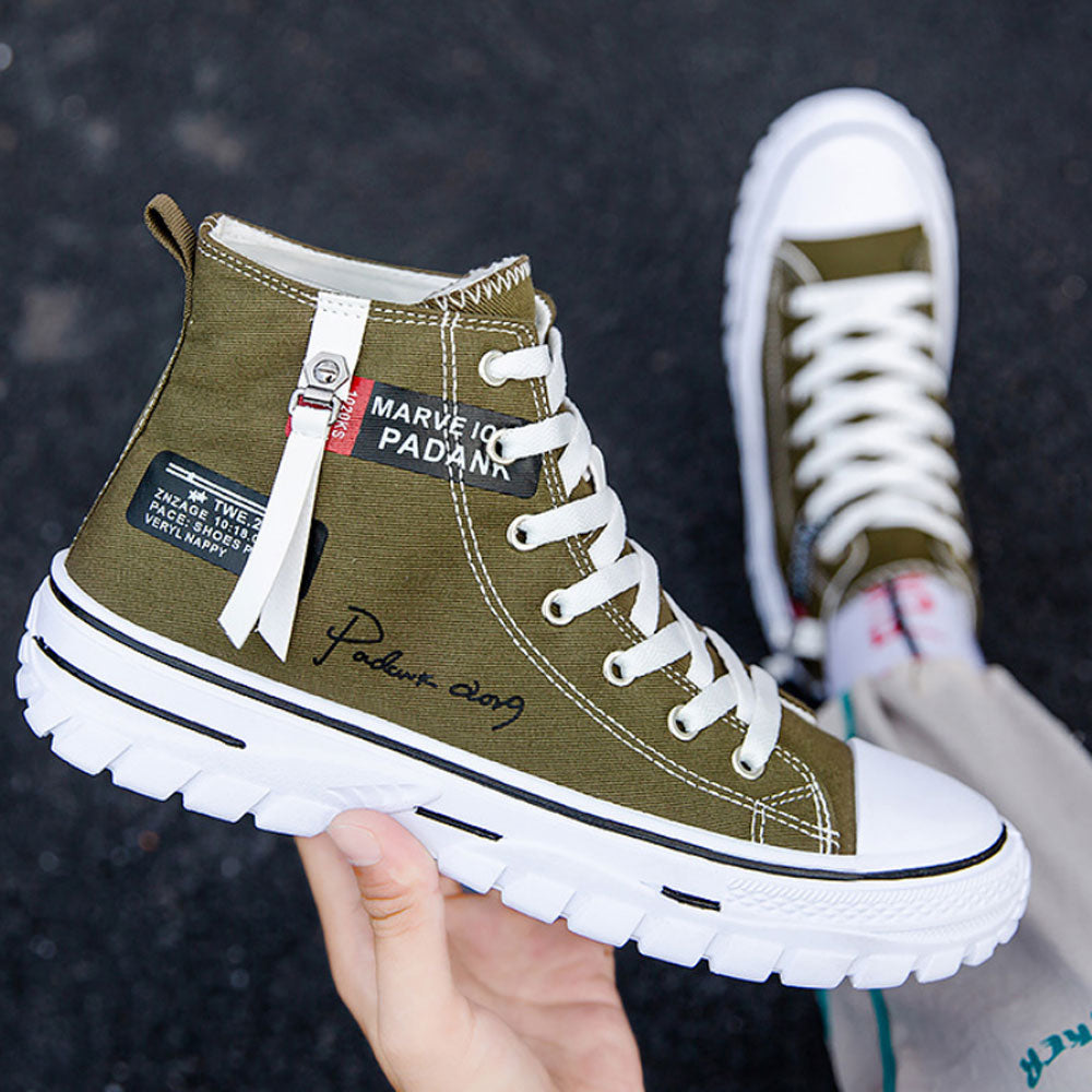 High-Top Canvas Platform Sneakers Zuri Lou