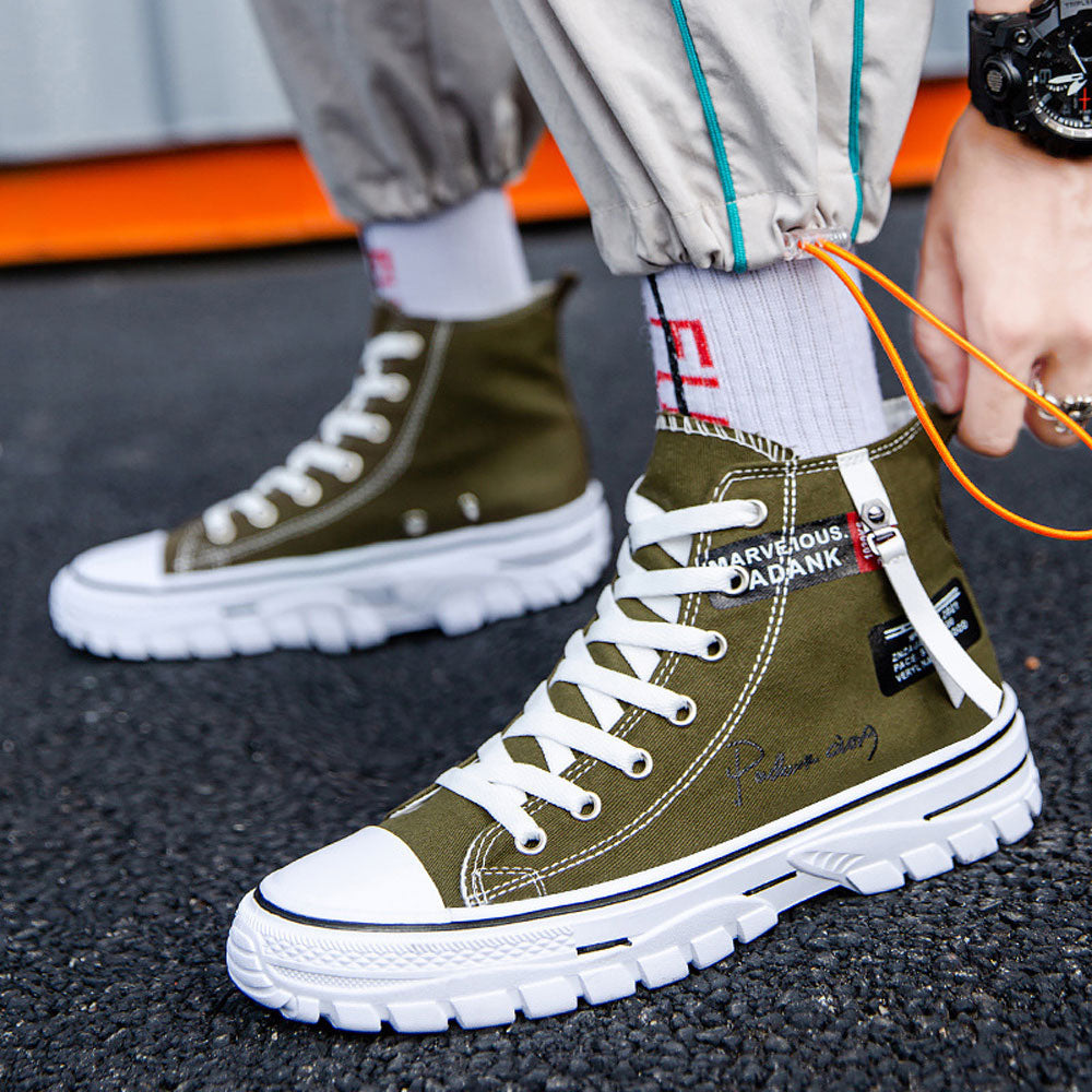 High-Top Canvas Platform Sneakers Zuri Lou