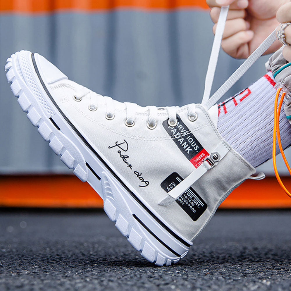 High-Top Canvas Platform Sneakers Zuri Lou