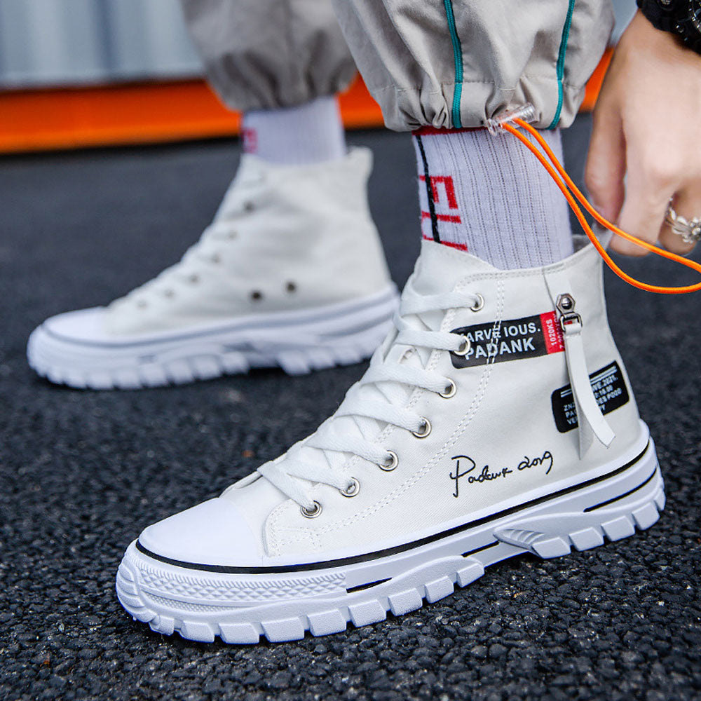 High-Top Canvas Platform Sneakers Zuri Lou