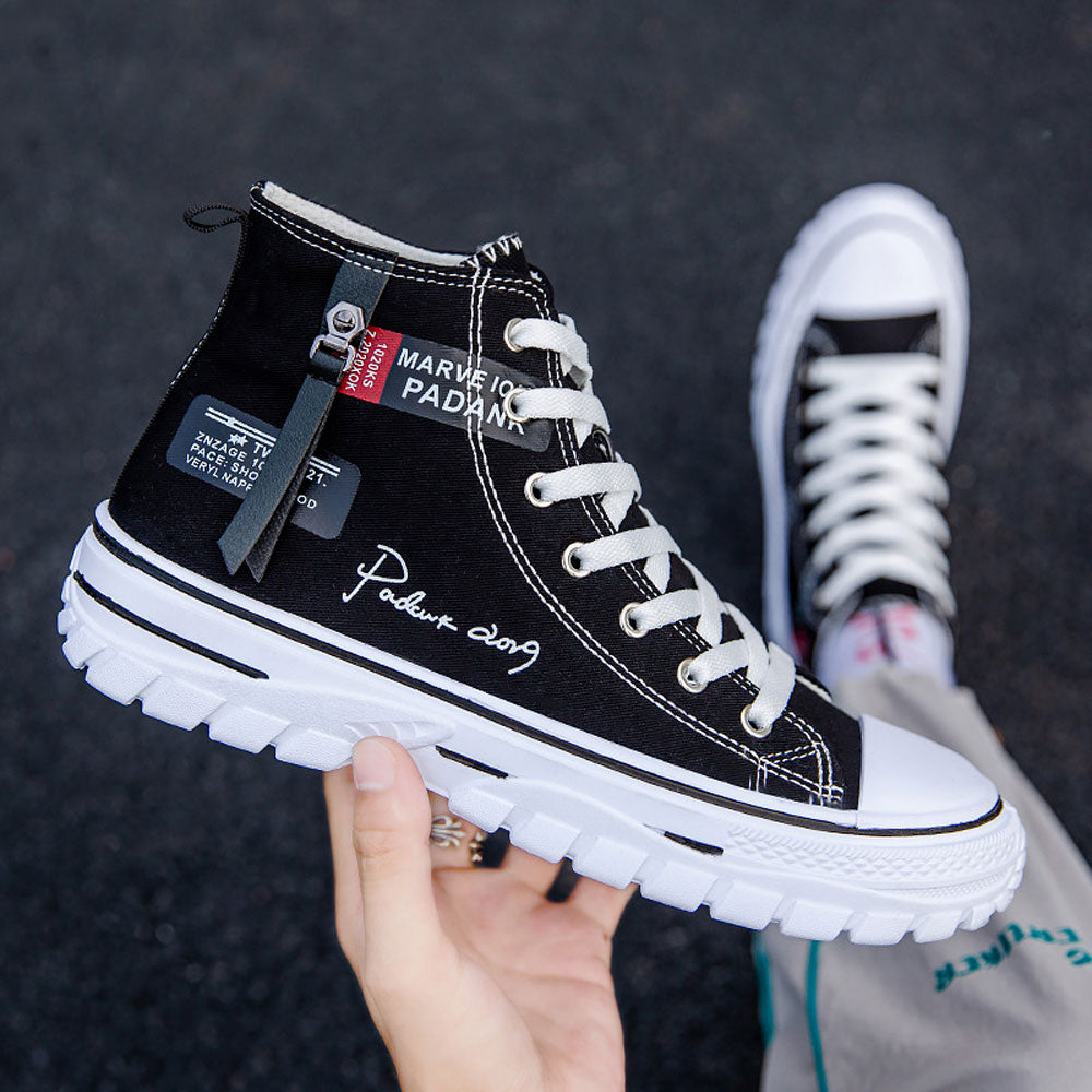 High-Top Canvas Platform Sneakers Zuri Lou